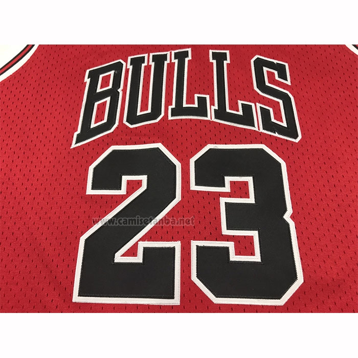 Camiseta Chicago Bulls Michael Jordan NO 23 Autentico 1995-96 Rojo